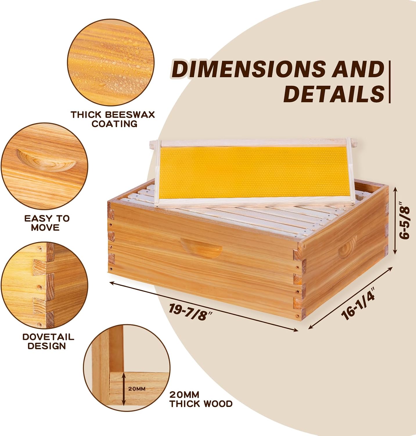 Alveare Langstroth a 10 telai, - Beehive Frame Wax recensione e prezzo